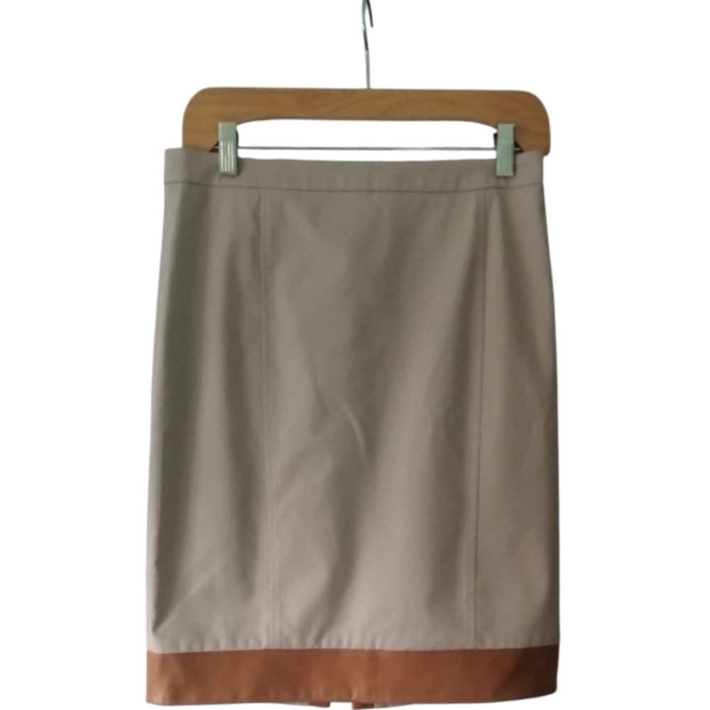 Teenflo Tan and Brown Pencil Skirt